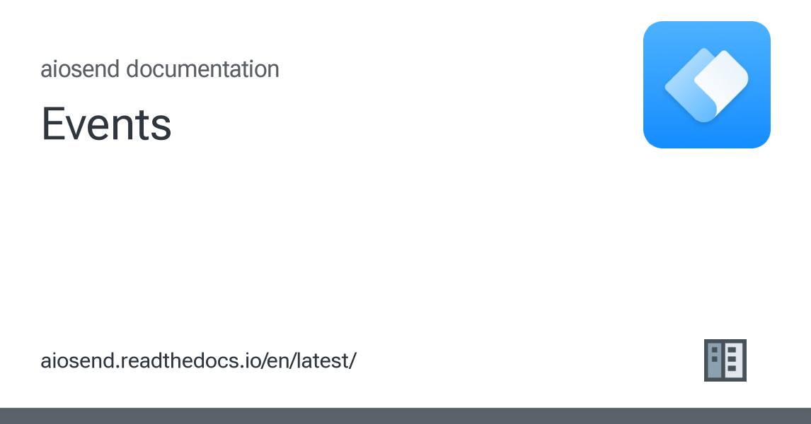 Events - aiosend 3.0.4 documentation